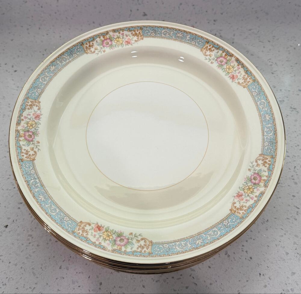 Set of 12 Vintage Homer Laughlin, Blue Dawn, Eggshell Nautilus Fine China